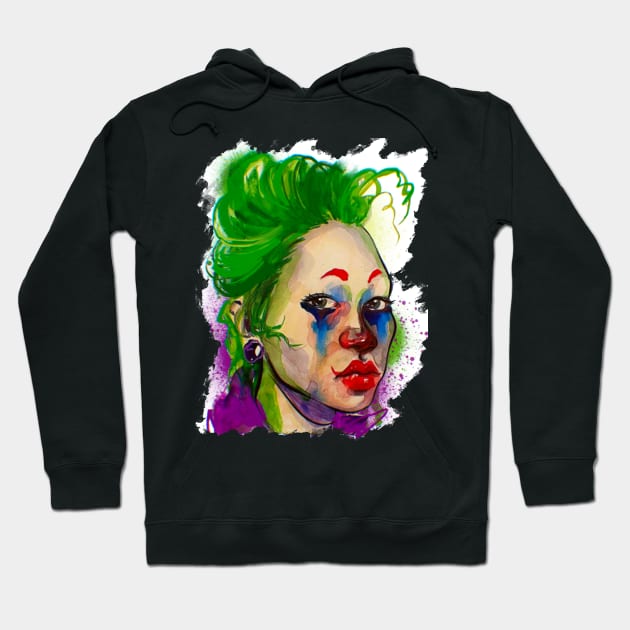 Female joker Hoodie by LauraDanielaDesigns